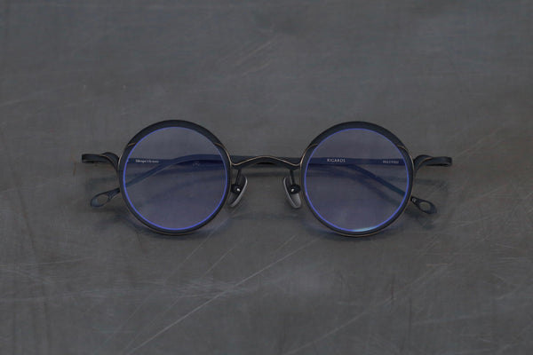 Rigards RG1199CU Series Beta Titanium Pure Copper Round Glasses RG-RG1199CU-GHKTMP Antique Black Frame Transparent Film